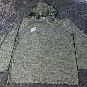 Hurley Gray Hooded Men’s Long Sleeve Performance Shirt Size Large